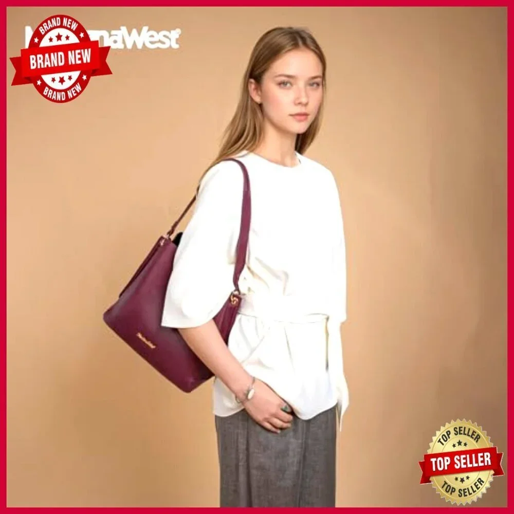 Medium Hobo Purse with Crossbody Strap, Premium PU Leather, Spacious Interior